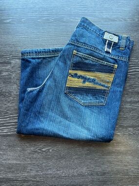 VTG Enyce Y2K Baggy Embroidered Denim Shorts